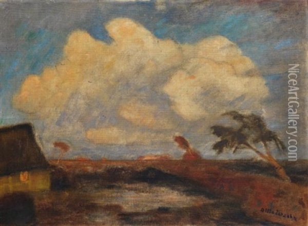 Herbstabend Im Moor Oil Painting - Otto Modersohn