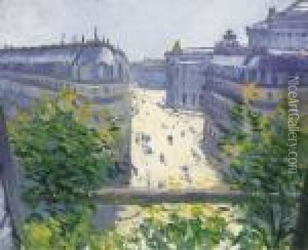 La Rue Halevy, Vue D'un Balcon Oil Painting - Gustave Caillebotte