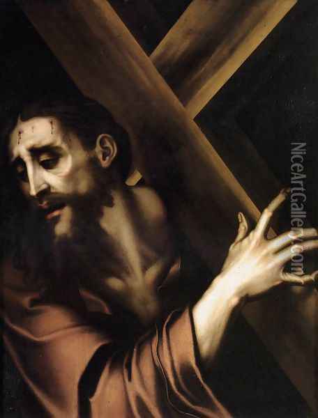 Christ Carrying the Cross 1566 Oil Painting - Luis de Morales
