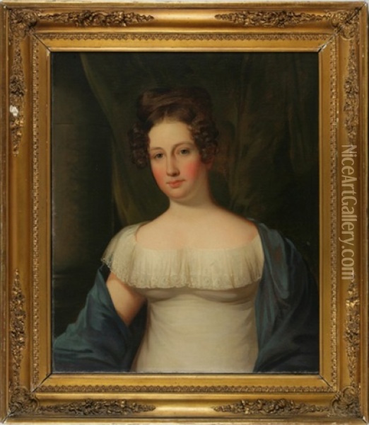 Portrait Of Mrs. Lawrence Lewis Oil Painting - Jacob Eichholtz