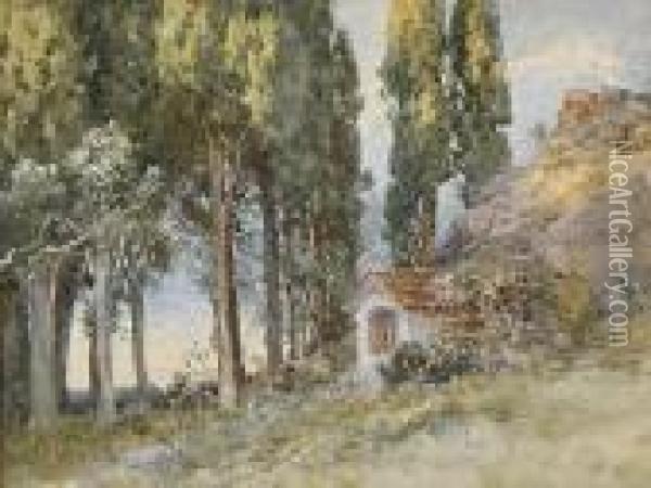 Lake Garda Oil Painting - Edward Theodore Compton