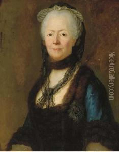 Portrait Of A Lady Oil Painting - Anton Graff