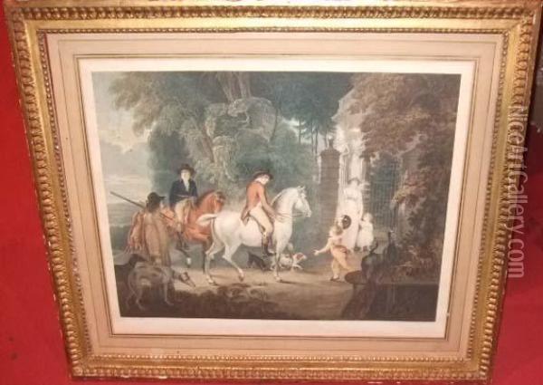 The Return From Coursing Oil Painting - Antoine, Anthony Cardon