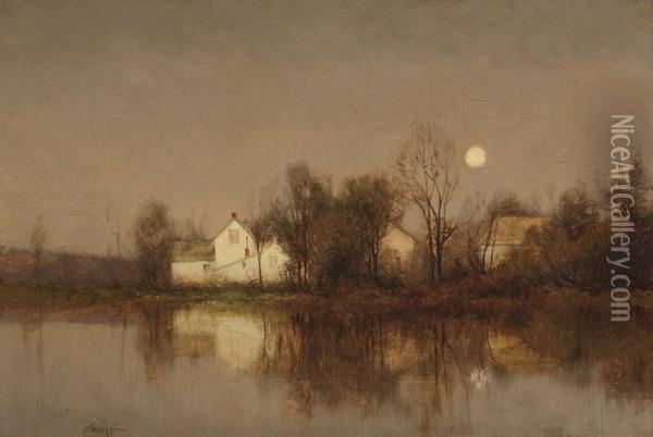 Reflections, Late Autumn Oil Painting - Charles Harry Eaton