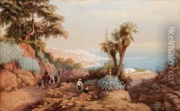 Veduta Di Algeri - 1859 Oil Painting - Charles Vacher