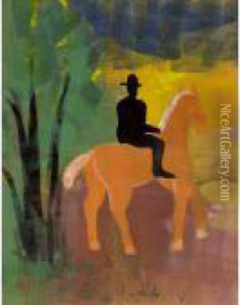 Horseman Oil Painting - Henrik Nicolaas Werkman