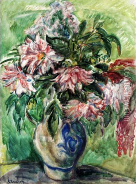 Still Life Of Flowers Oil Painting - Nikolai Aleksandrovich Tarkhov