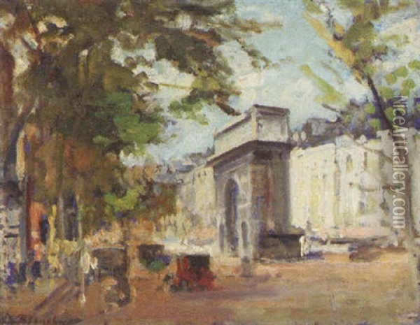 La Porte St. Martin Oil Painting - Jacques-Emile Blanche