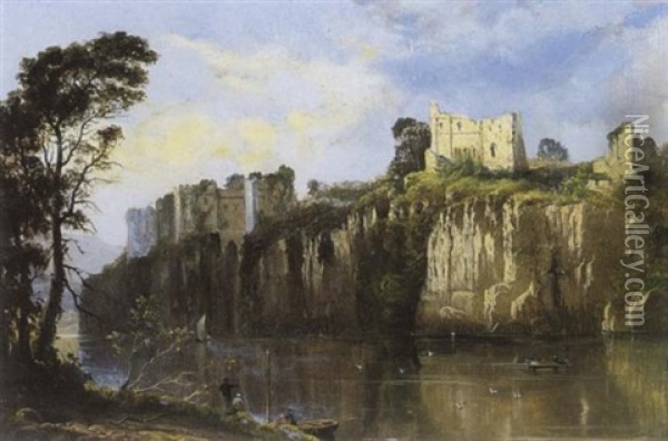 Chepstowe Castle, England Oil Painting - James Haughton Forrest