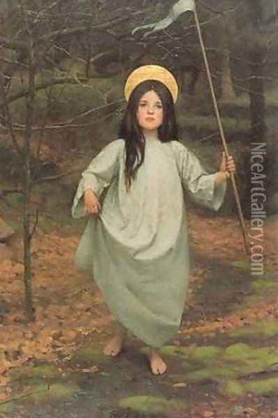 The Flag Oil Painting - Thomas Cooper Gotch