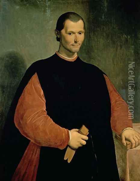 Portrait of Niccolo Machiavelli 1469-1527 Oil Painting - Santi Di Tito