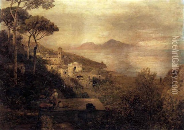 Baie De Capri Oil Painting - Oswald Achenbach