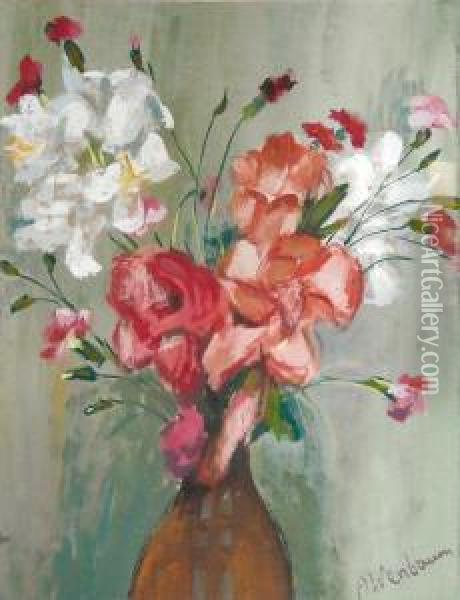 Bouquet De Fleurs Oil Painting - Albert Wenbaum