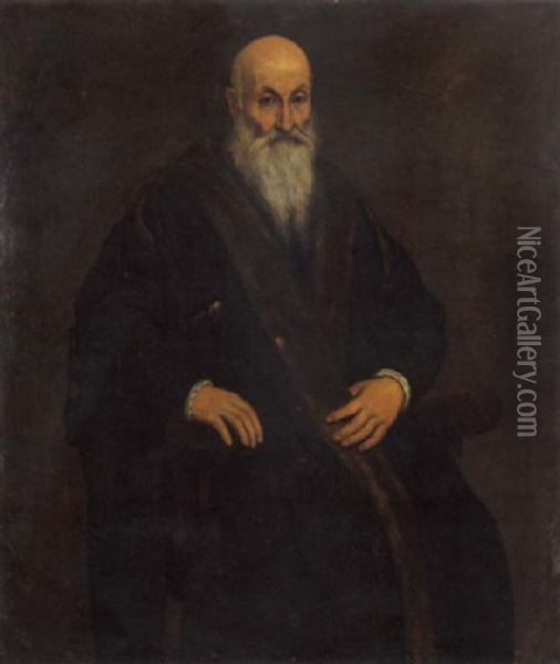 Ritratto Di Senatore Veneziano Oil Painting - Jacopo dal Ponte Bassano
