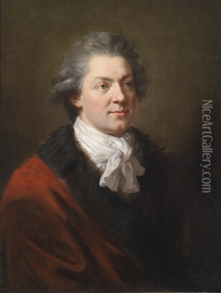 Portrat Eines Wiener Aristokraten Oil Painting - August Friedrich Oelenhainz