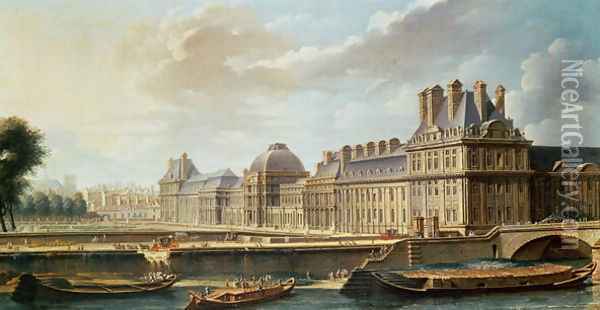 The Palace and Garden of the Tuileries, 1757 Oil Painting - Nicolas Raguenet