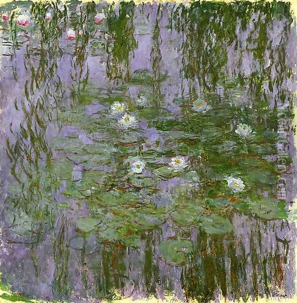 Nymphus bleus 1919 Oil Painting - Claude Oscar Monet