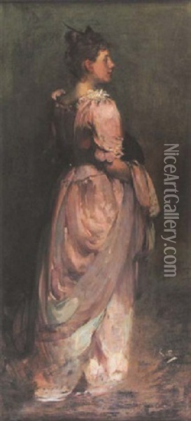 Portrait Of Miss Anne Spencer Oil Painting - James Guthrie
