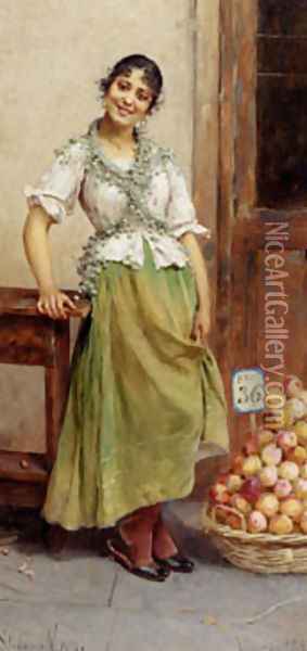 The Peach Seller Oil Painting - Novo Stefano