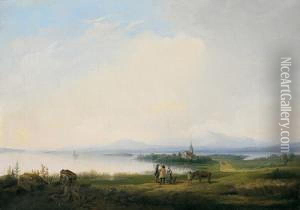 Paesaggio Costiero In Svezia Oil Painting - Gustaf-Wilhelm Palm