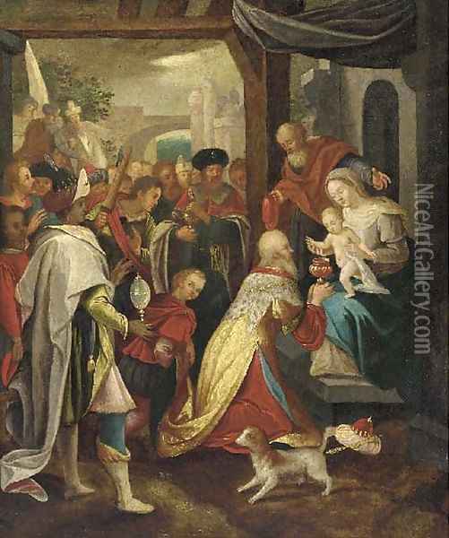 The Adoration of the Magi 2 Oil Painting - Frans II Francken