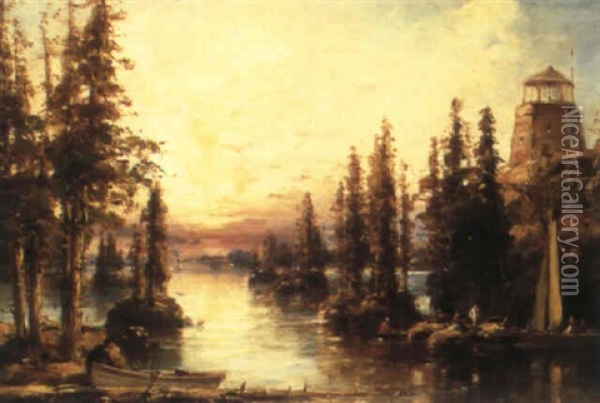 Thousand Islands, St. Lawrence Oil Painting - Andrew Melrose