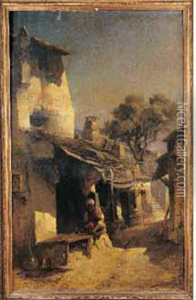 Echoppe De Chaudronnier Arabe A Constantine Oil Painting - Maurice Levis