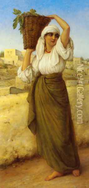 A Nazareth Fig Seller Oil Painting - William Gale