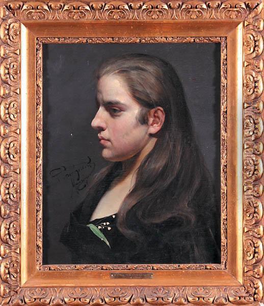 Portret Kobiety Oil Painting - Stanislaw Grocholski