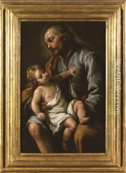 Saint Joseph Et L'enfant Jesus Oil Painting - Carlo Francesco Nuvolone