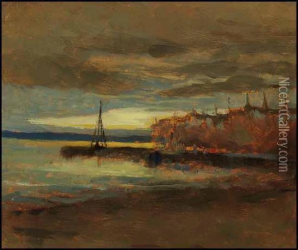 By The Lakeshore - N.b. Oil Painting - John A. Hammond