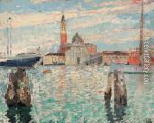St. Giorgio Maggiore, Venise Oil Painting - Marcel Jefferys