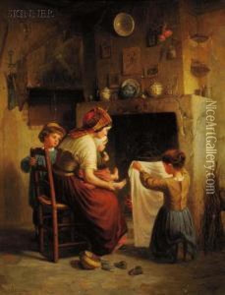 The Young Mother Oil Painting - Paul Seignac