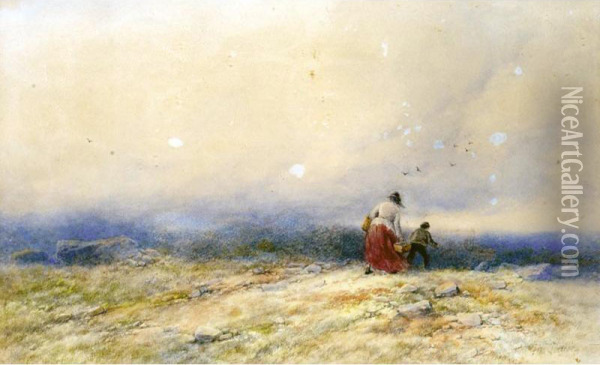 Across The Moors Oil Painting - Peter Deakin