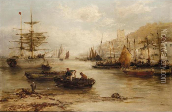 Harbour Scene Oil Painting - William Edward Webb
