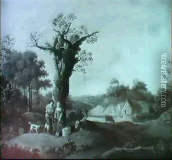 The Milkmaid Oil Painting - Thomas Gainsborough