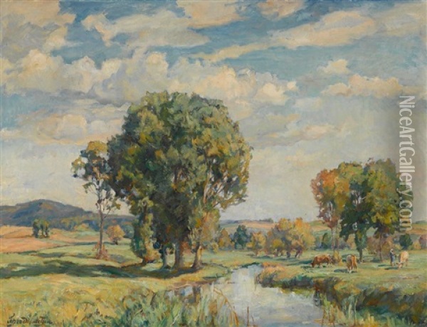 Sommerlandschaft Oil Painting - Carl Hans Schrader-Velgen