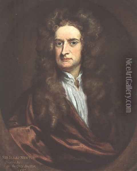Portrait of Sir Isaac Newton 1702 Oil Painting - Sir Godfrey Kneller