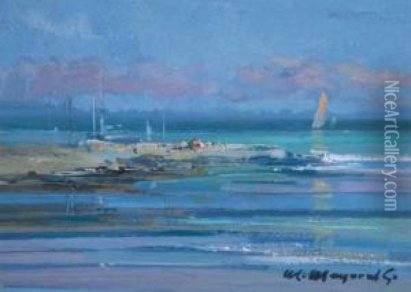 Marina Oil Painting - Josep Triado Mayol