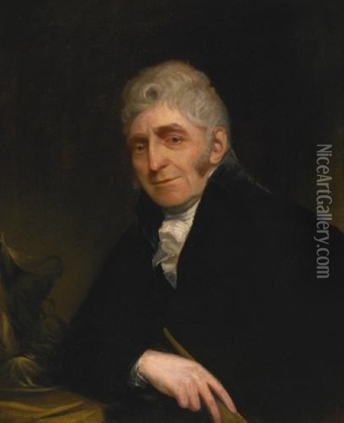 Portrait Of Joesph Nollekens, R.a Oil Painting - Sir William Beechey