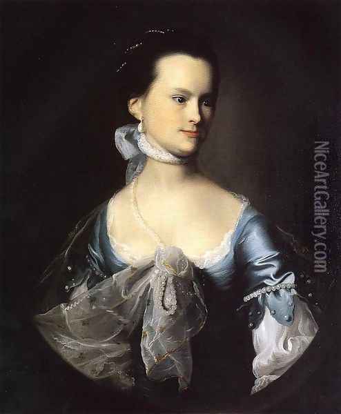 Portrait of Elizabeth Deering Wentworth Gould Rogers Oil Painting - John Singleton Copley