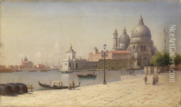 View Of Santa Maria Della Salute Oil Painting - Gavril Pavlovich Kondratenko
