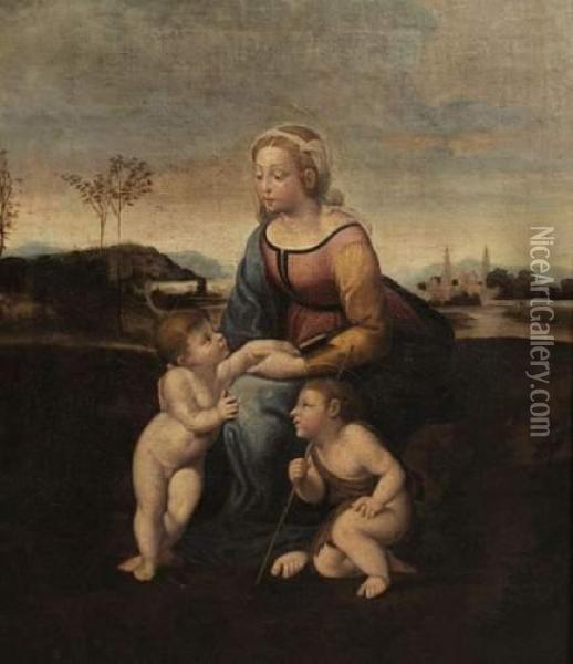 Femme Aux Amours. Oil Painting - Raphael (Raffaello Sanzio of Urbino)