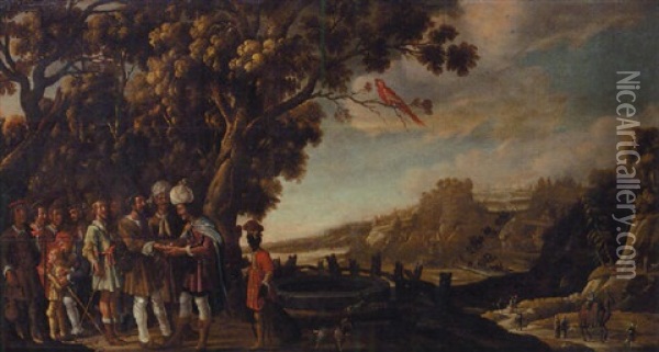 Joseph Sold Into Slavery By His Brothers Oil Painting - Jan Christiansz Micker