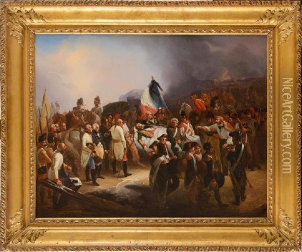La Mort Du General Marceau, Le 21 Septembre 1796 Oil Painting - Francois Bouchot