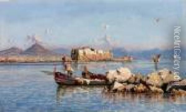 Pescatori Nel Golfo Dinapoli Oil Painting - Giuseppe Carelli