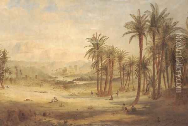 A view of Philae Oil Painting - Edward Lear