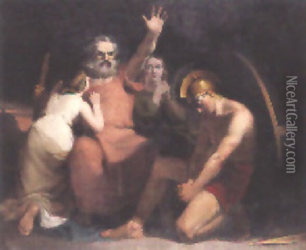 Mythologische Szene (odipussage?) Oil Painting - Charles Gleyre