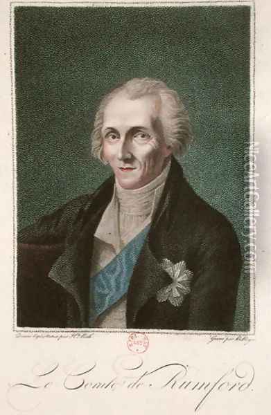 Benjamin Thompson 1753-1814 Count Rumford, engraved by B. Roger Oil Painting - Rath, Henriette