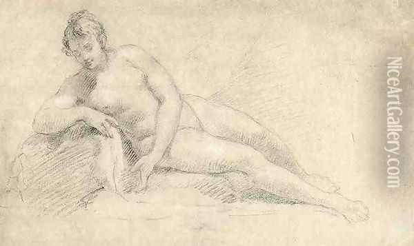 Study of a Female Nude Oil Painting - William Hogarth